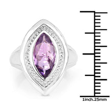 Load image into Gallery viewer, 2.00 Carat Genuine Amethyst .925 Sterling Silver Ring