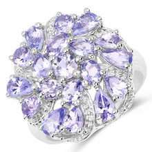Load image into Gallery viewer, 3.35 Carat Genuine Tanzanite .925 Sterling Silver Ring