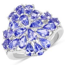 Load image into Gallery viewer, 4.20 Carat Genuine Tanzanite .925 Sterling Silver Ring