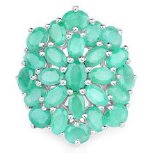 Load image into Gallery viewer, 5.88 Carat Genuine Emerald .925 Sterling Silver Ring