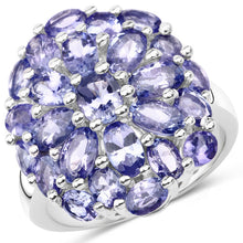 Load image into Gallery viewer, 7.08 Carat Genuine Tanzanite .925 Sterling Silver Ring