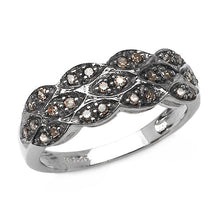 Load image into Gallery viewer, 0.31 Carat Genuine Champagne Diamond .925 Sterling Silver Ring
