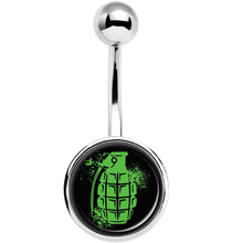 Load image into Gallery viewer, Green Grenade Belly Ring