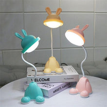 Load image into Gallery viewer, Rabbit LED Table Lamp Kids Desk Bunny Night Lights Studying Bedroom Decor Baby Bed Restaurant Living Room Cute Gift USB Charging Cute Study Lamps for Bedroom Décor