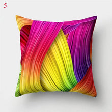 Load image into Gallery viewer, Rainbow Pillowcase Colorful Pillow Covers Cushion Cover Rainbow Throw Pillow Case Cushion Covers Abstract Swirl Rainbow Blue Green Red Bright Colors Wave Blend Throw Pillow Covers