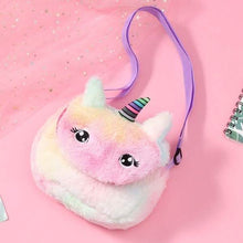 Load image into Gallery viewer, Rainbow Unicorn Plush Shoulder Bag