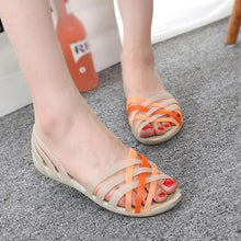 Load image into Gallery viewer, Rainbow Women Sandals Summer New Candy Color Women Shoes Strap Beach Mixed Colors Shoes Classic Slippers Beautiful Slip On Shoe Sandal Indoor And Outdoor Lightweight Slipper
