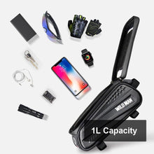 Load image into Gallery viewer, Rainproof Bicycle Bag Frame Front Top Tube Cycling Bag Reflective 6.5in Phone Case Touchscreen Bag Bike Accessories Bike Phone Bag Bicycle Bag Front Frame Pouch Top Tube Pouch Waterproof Bike Holder Accessories Bag Mount Handlebar Cell Phone