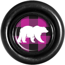Load image into Gallery viewer, Pink Black Plaid Polar Bear Black Cheater Plug Set