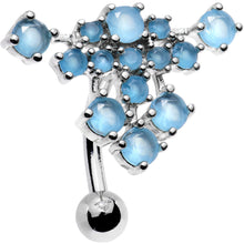 Load image into Gallery viewer, Beautiful Blue Gem Set Me Up for Sparkle Top Mount Belly Ring