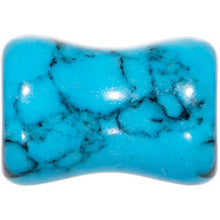 Load image into Gallery viewer, 0G Turquoise Natural Stone Saddle Plug Set