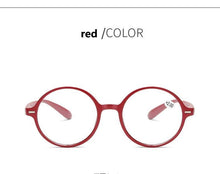 Load image into Gallery viewer, Read Eyeglass Men Women Round Vintage Reading Glasses Blue Light Blocking Glasses Men Women Retro Thick Round Rim Frame Eyeglasses Light Weight With Spring Hinge Easy To Carry +1 +1.5 +2 +2.5 +3 +3.5
