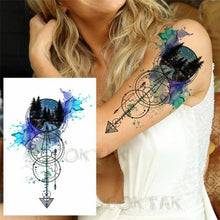 Load image into Gallery viewer, Realistic Black Temporary Small Big Tattoos Space Planets Animals Tatoos Waterproof Face Hands Tattoos For Girls Mens