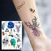 Load image into Gallery viewer, Realistic Black Temporary Small Big Tattoos Space Planets Animals Tatoos Waterproof Face Hands Tattoos For Girls Mens