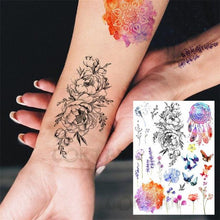 Load image into Gallery viewer, Realistic Black Temporary Small Big Tattoos Space Planets Animals Tatoos Waterproof Face Hands Tattoos For Girls Mens
