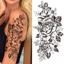 Load image into Gallery viewer, Realistic Full Arm Temporary Tattoos Sleeve Fake Tatoos Warrior Lion Tiger Flower Waterproof Tattoo Stickers For Womens Mens