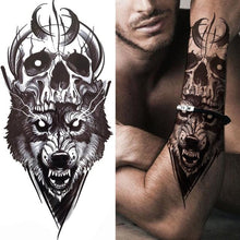 Load image into Gallery viewer, Realistic Full Arm Temporary Tattoos Sleeve Fake Tatoos Warrior Lion Tiger Flower Waterproof Tattoo Stickers For Womens Mens
