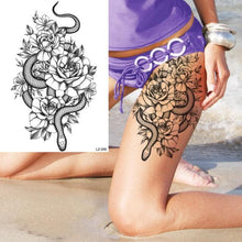 Load image into Gallery viewer, Realistic Lion Temporary Tattoo Black Warrior Sticker Waterproof Luxury Tattoo For Men Women