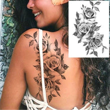 Load image into Gallery viewer, Realistic Tattoos Temporary Womens Flower Sticker Tattoos Waterproof Women Body Art Fake Legs Tattoo Stickers