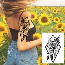 Load image into Gallery viewer, Realistic Tattoos Temporary Womens Flower Sticker Tattoos Waterproof Women Body Art Fake Legs Tattoo Stickers