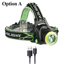 Load image into Gallery viewer, Rechargeable Adjustable 10000LM Led Headlamp Micro USB Charger Flashlight Head Lamp Portable Light Torch Flashlight For Night Work Camping Hiking Walking