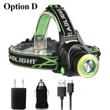 Load image into Gallery viewer, Rechargeable Adjustable 10000LM Led Headlamp Micro USB Charger Flashlight Head Lamp Portable Light Torch Flashlight For Night Work Camping Hiking Walking