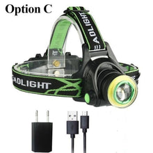 Load image into Gallery viewer, Rechargeable Adjustable 10000LM Led Headlamp Micro USB Charger Flashlight Head Lamp Portable Light Torch Flashlight For Night Work Camping Hiking Walking