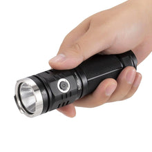 Load image into Gallery viewer, Rechargeable Adjustable Flashlight High Lumen Powerful Waterproof Portable Cree USB LED Super Bright Flashlight Pocket Size Torch Light For Camping Hiking Riding
