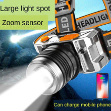 Load image into Gallery viewer, Rechargeable Adjustable LED Headlight Strong Light Zoomable Long-distance Waterproof Super Bright Head-mounted Led Headlamp For Hiking Night Fishing Outdoor Miner's Lamp