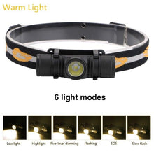 Load image into Gallery viewer, Rechargeable Adjustable LED Power Headlamp USB Flashlight Waterproof Headlight Torch Light Work Lamp For Outdoors Camping Running Survival Hiking