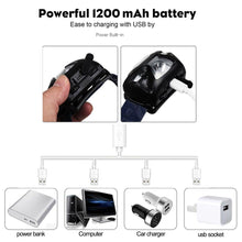 Load image into Gallery viewer, Rechargeable Adjustable LED USB Headlight Powerfull Elastic High Lumens Headband Headlamp Motion Sensor Flashlight For Adults Kids Running Camping Hiking Camping