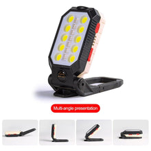 Load image into Gallery viewer, Rechargeable Adjustable USB LED Portable Charger Battery High Capacity with Digital Display LCD Screen Waterproof Flashlight COB Work Light For Repairing Outdoor Camping