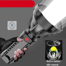 Load image into Gallery viewer, Rechargeable Adjustable USB LED Portable Rotary High Lumen Zoombale Super Strong Flashlight Ultra-bright For Long-range Outdoor Camping Fishing Hiking Riding Walking Jogging Flashlight