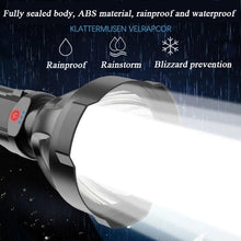 Load image into Gallery viewer, Rechargeable Adjustable USB LED Portable Rotary High Lumen Zoombale Super Strong Flashlight Ultra-bright For Long-range Outdoor Camping Fishing Hiking Riding Walking Jogging Flashlight