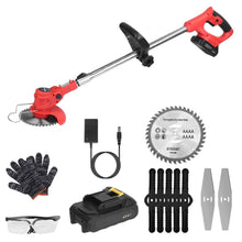 Load image into Gallery viewer, Rechargeable Electric Cordless Grass Trimmer with Alloy Saw Blade