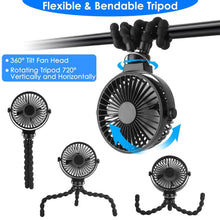 Load image into Gallery viewer, Rechargeable Handheld Fan with Flexible Tripod