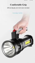Load image into Gallery viewer, Rechargeable Handheld Flashlights Waterproof 3 Switch Mode Powerful High Lumens Spotlight Fashlight High Power Portable LED Waterproof Outdoor Long Lasting Spot Light Flashlight For Home & Outdoor Use