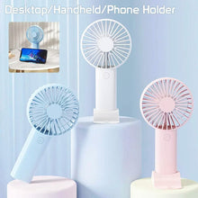 Load image into Gallery viewer, Rechargeable Handheld Mini Fan
