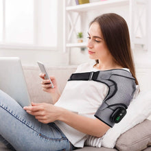 Load image into Gallery viewer, Rechargeable Heated Shoulder Wrap Massager Shoulder Brace Support with 3 Heating Levels