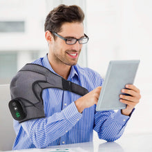 Load image into Gallery viewer, Rechargeable Heated Shoulder Wrap Massager Shoulder Brace Support with 3 Heating Levels