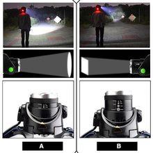 Load image into Gallery viewer, Rechargeable High Lumens Work Headlight Ultra Bright Headlamp LED Headlight Sensor Powerful Head Lamp Waterproof Flashlight For Adults Running Hiking Camping Fishing