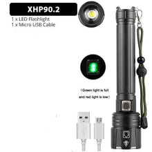 Load image into Gallery viewer, Rechargeable LED Flashlight High Lumen USB Ultra Bright Adjustable Powerful Zoomable Flashlight Water Resistant For Daily Household and Outdoor Camping Hiking Riding Running