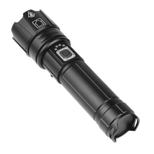 Load image into Gallery viewer, Rechargeable LED Flashlight High Lumen USB Ultra Bright Adjustable Powerful Zoomable Flashlight Water Resistant For Daily Household and Outdoor Camping Hiking Riding Running