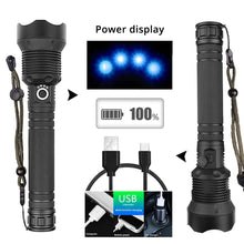 Load image into Gallery viewer, Rechargeable LED Flashlights Waterproof Hnadheld Super Bright High Lumens Zoomable Powerful Lamp Bead Flashlight Torch For Outdoor & Indoor Camping Running Fishing Hiking Lamp
