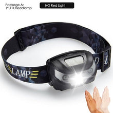 Load image into Gallery viewer, Rechargeable LED Powerfull Headlamp Flashlight USB Waterproof Headlamp Motion Body Sensor Headlight For Adults & Kids Camping Flashlight Outdoors Camping Running Biking Fishing