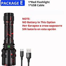 Load image into Gallery viewer, Rechargeable LED Tactical Flashlights Waterproof Powerful High Lumen Super Bright Power LED Aluminum Flashlight For Hiking Outdoor Camping Fishing Jogging Running HouseholdPowerful Light