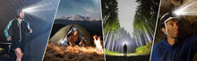 Load image into Gallery viewer, Rechargeable Powerful USB LED High Lumen Headlamp Ultra-Light Bright Headlight Waterproof Sensor Head Light For Outdoors Camping Running Hiking Biking Fishing