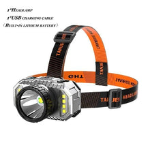 Load image into Gallery viewer, Rechargeable Super Bright High Lumen Strong Light LED Head-Mounted Headlamp Waterproof Long-Range Flashlight For Outdoor Camping Household Riding Night Fishing Headlight