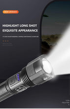 Load image into Gallery viewer, Rechargeable Tactical Flashlight USB LED High Quality Zoomable Torchlight High Lumen Super Bright Flashlight Waterproof Flashlight For Outdoor Best Camping Hiking Riding Flashlight