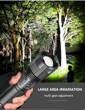 Load image into Gallery viewer, Rechargeable Tactical Flashlight USB LED High Quality Zoomable Torchlight High Lumen Super Bright Flashlight Waterproof Flashlight For Outdoor Best Camping Hiking Riding Flashlight